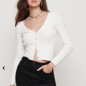 Brand new white dynamite button up cardigan